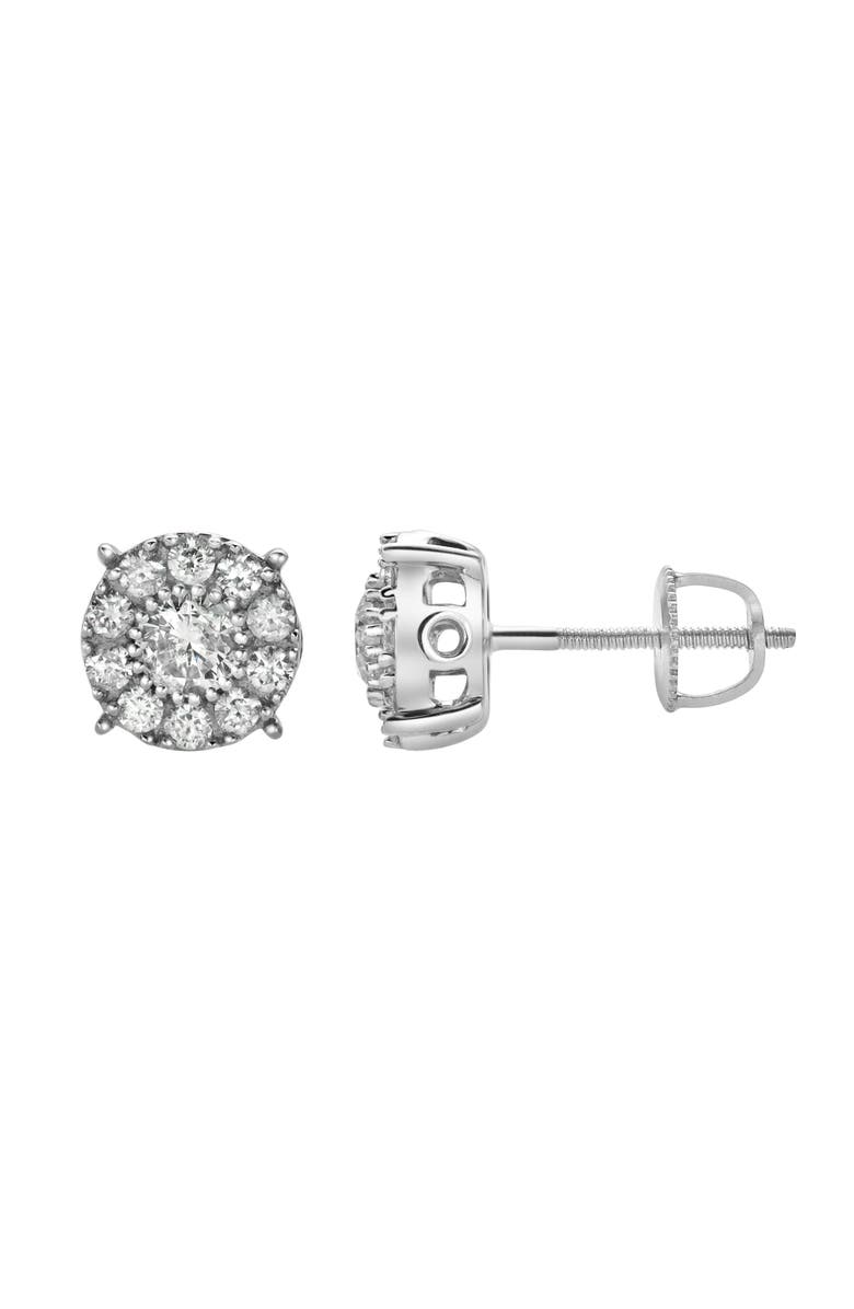 LuvMyJewelry RShack 14K Gold Diamond Stud Earrings - 0.78ct., Alternate, color, 14K White Gold