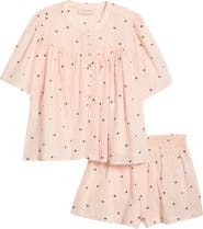 Papinelle Heart Print Cotton Short Pajamas