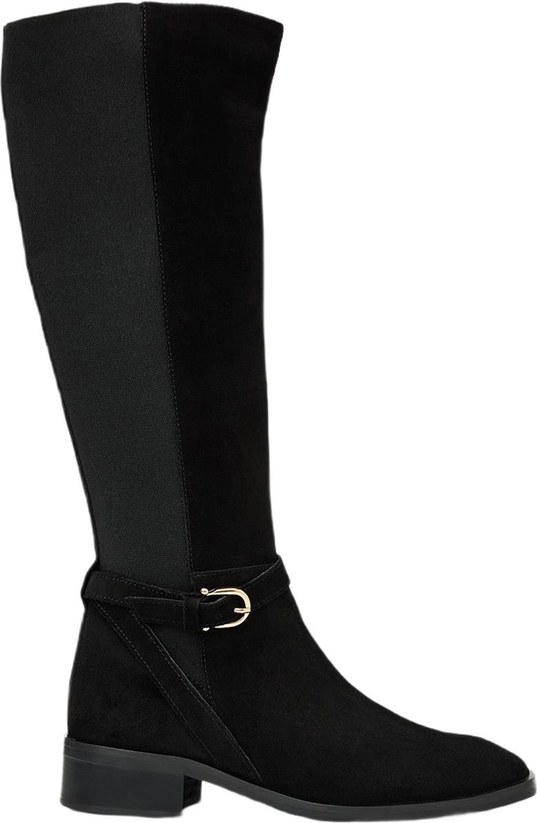 Aquatalia Claudette Water Resistant Knee High Boot, Alternate, color, Black Suede