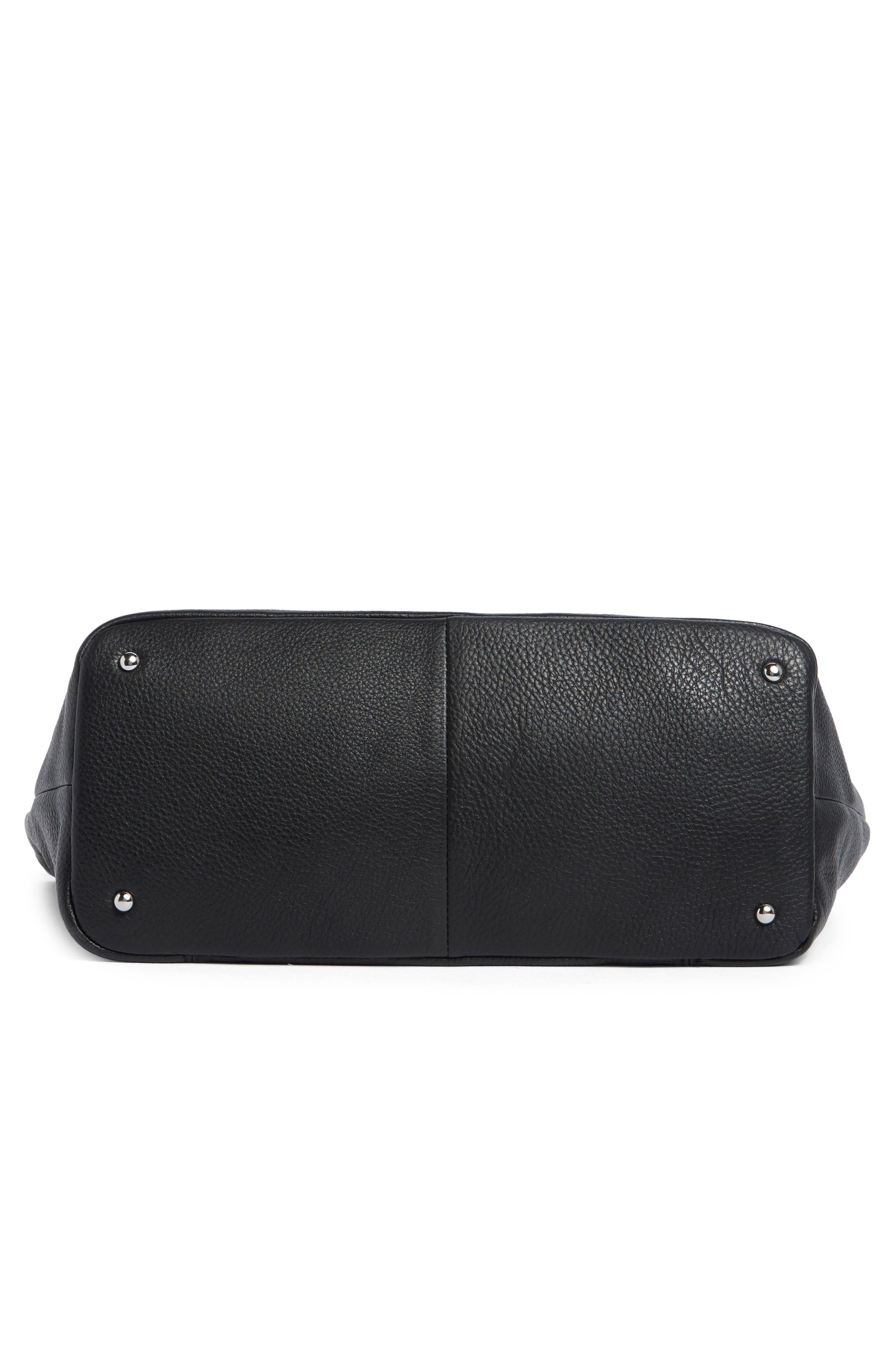 Essex Leather Tote, Alternate, color, BLACK