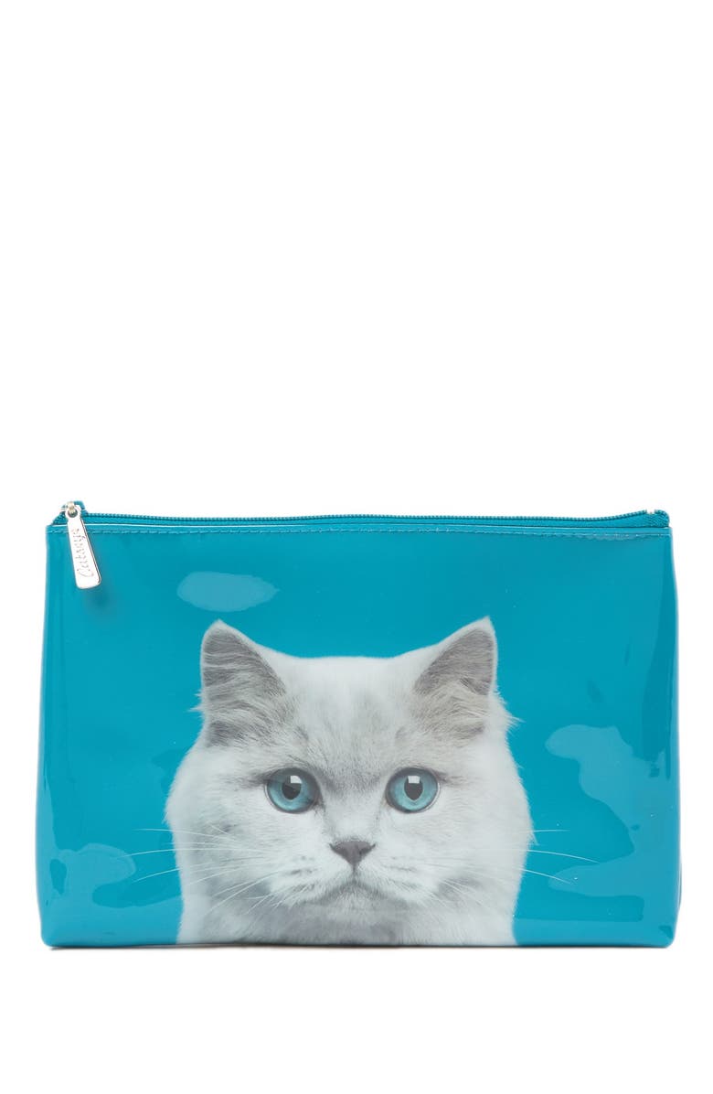 Catseye London Large Cat Zip Pouch, Main, color, 