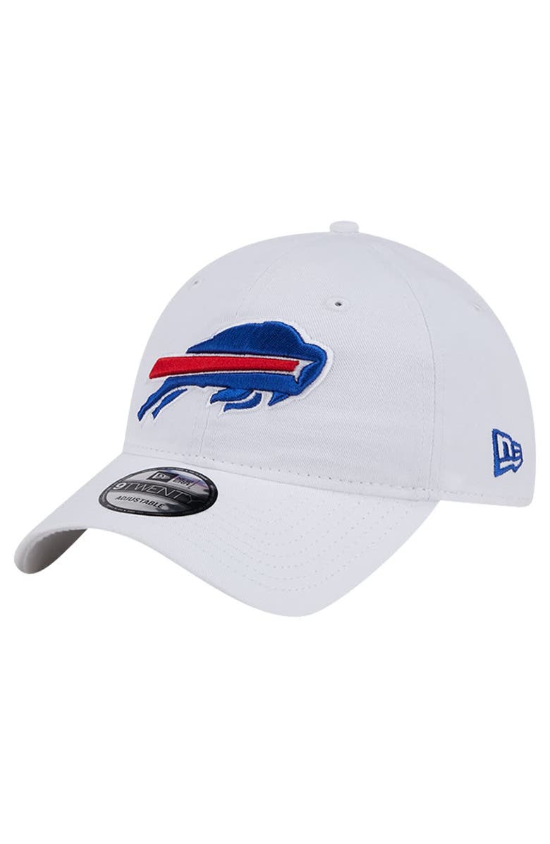 New Era Men's New Era White Buffalo Bills Main 9TWENTY Adjustable Hat, Main, color,