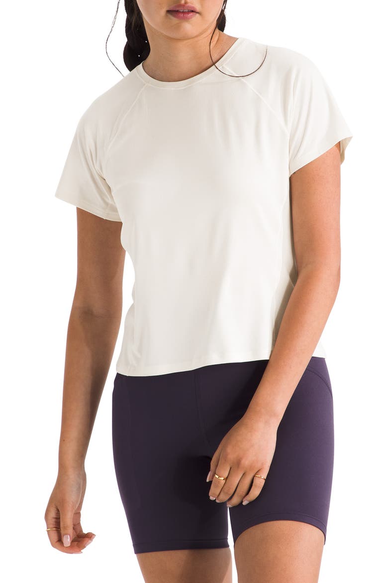 Jaida FlashDry-XD Performance T-Shirt, Main, color, WHITE DUNE LIGHT HEATHER