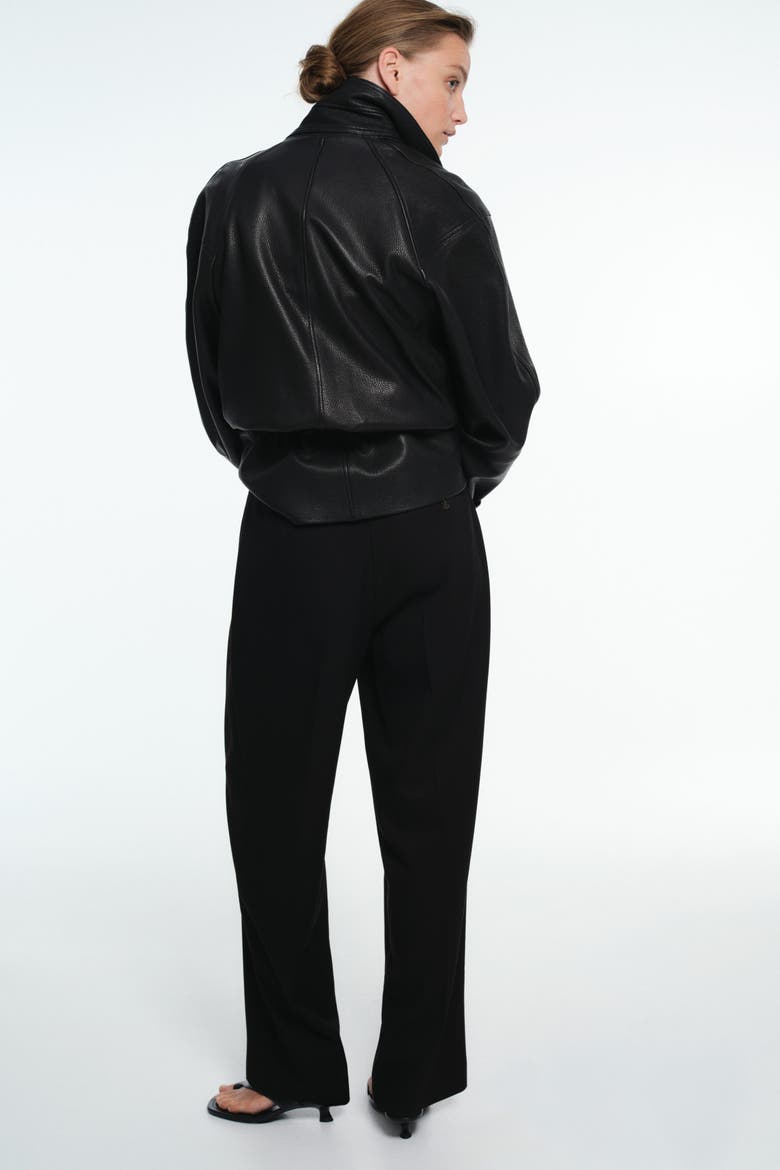 Dressy Barrel-leg Pants, Alternate, color, Black