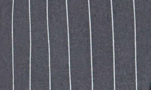 Endless Rose Pinstripe Strapless Button Front Top In Charcoal