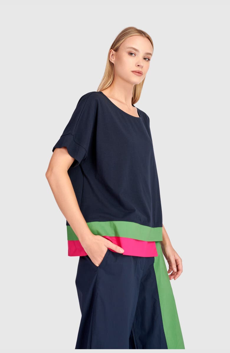 Alembika Sorbet Tee, Alternate, color, Navy
