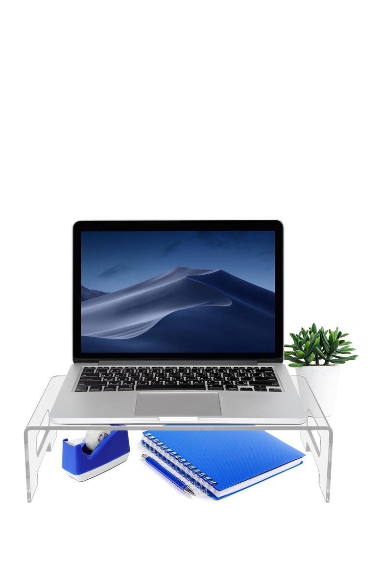 Tall Rug Display Rack SORBUS Acrylic Clear Desk Display Tray Shelf With Carry Handles Display ...