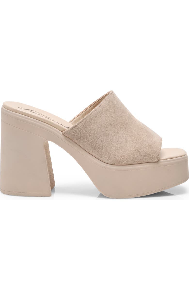 Free People Zoe Platform Slide Sandal, Alternate, color, Diamon Suede