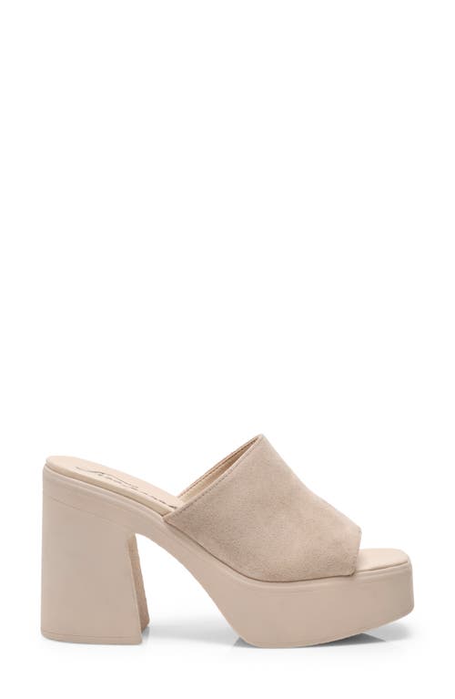 Free People Zoe Platform Slide Sandal In Diamon Suede
