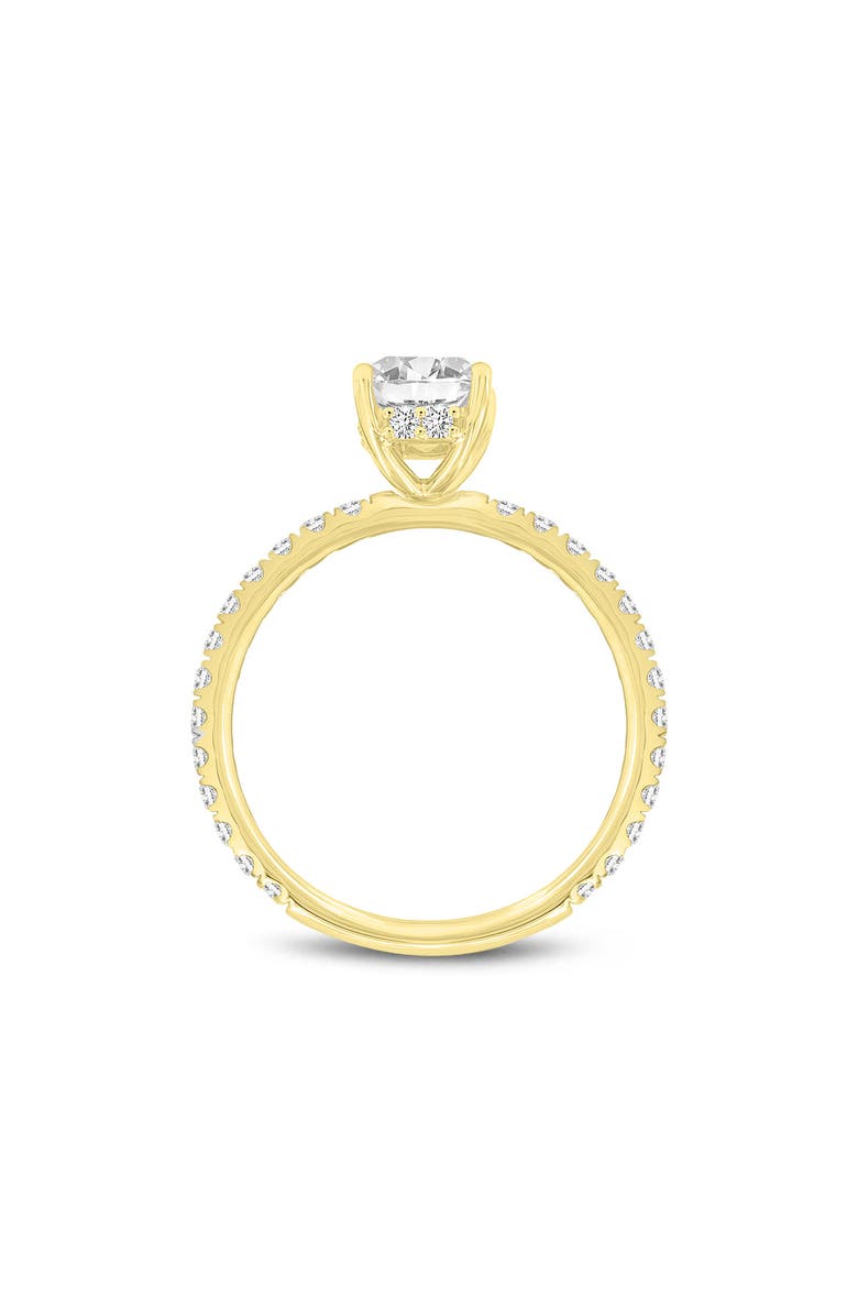 LuvMyJewelry Sia 14K Gold Radiant Cut Lab Grown Diamond Hidden Halo Ring - 2.25 Ct, Alternate, color, 14K Yellow Gold