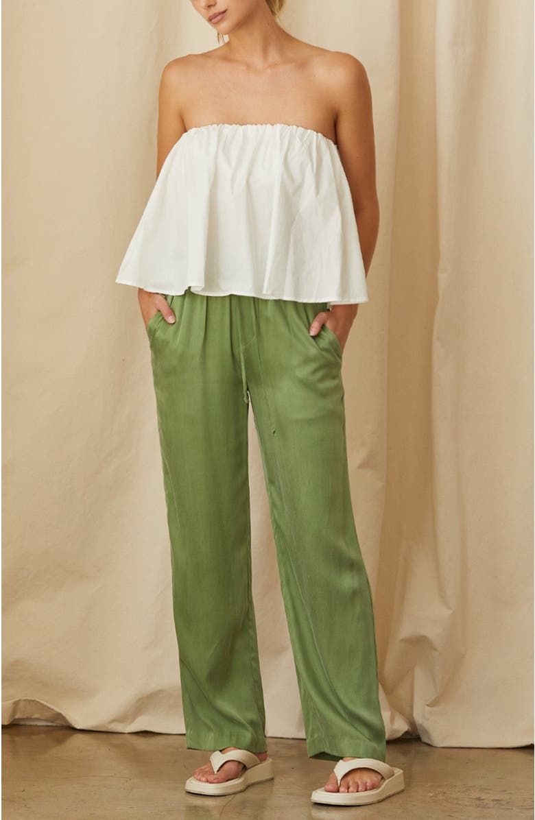 CRESCENT Poplin Tube Top, Alternate, color, White