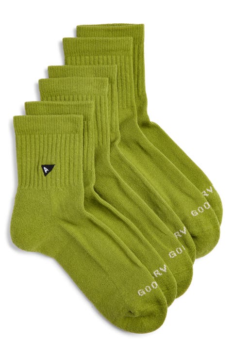 3-Pack Quarter Crew Socks