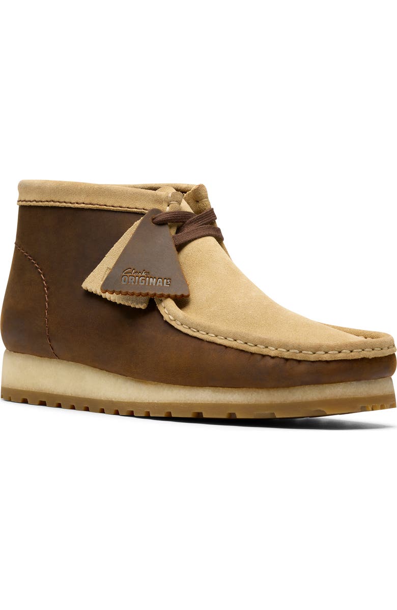 Clarks<sup>®</sup> Originals Walla Gore-Tex<sup>®</sup> Waterproof Boot, Main, color, Beeswax Combi
