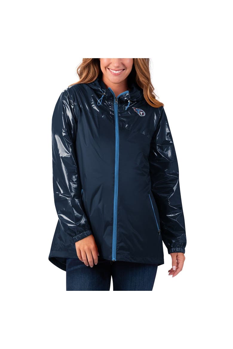 Women's G-III 4Her by Carl Banks Navy Tennessee Titans Double-Coverage Full-Zip Hoodie Jacket, Alternate, color, Navy