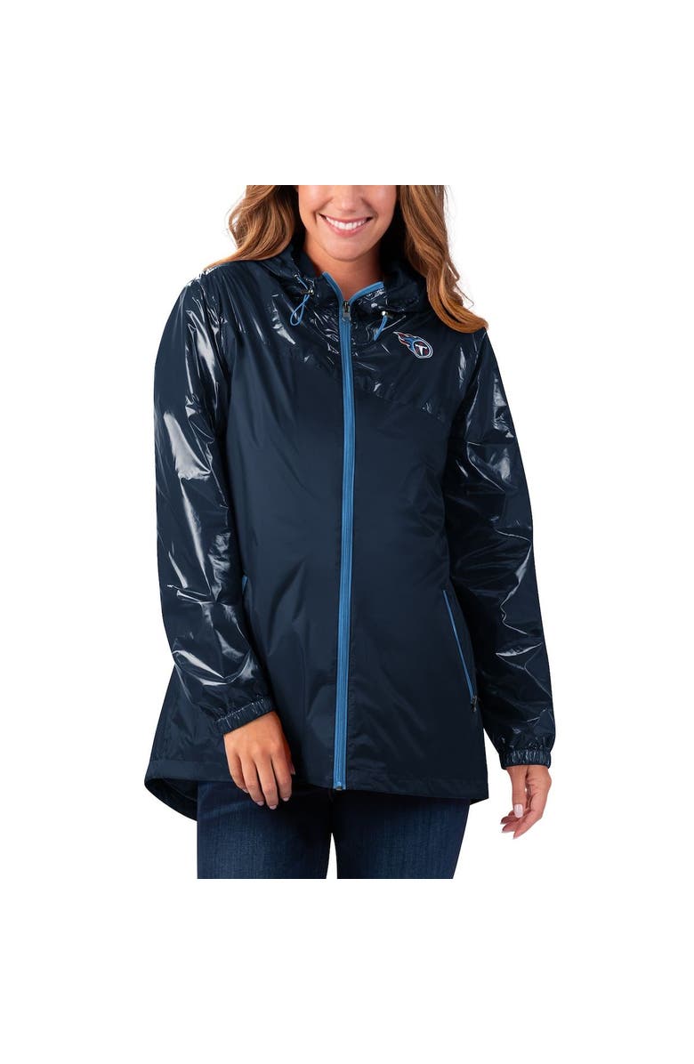 G-III 4HER BY CARL BANKS Women's G-III 4Her by Carl Banks Navy Tennessee Titans Double-Coverage Full-Zip Hoodie Jacket, Alternate, color, 