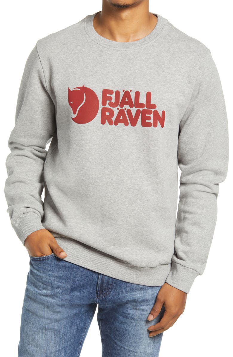 Fjällräven Men's Logo Organic Cotton Graphic Sweatshirt, Main, color, 