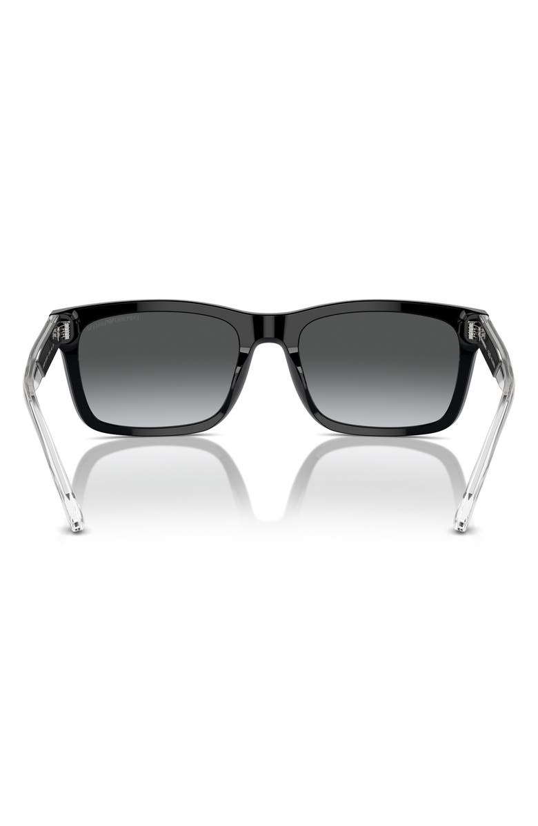 Emporio Armani 57mm Rectangle Sunglasses, Alternate, color, 