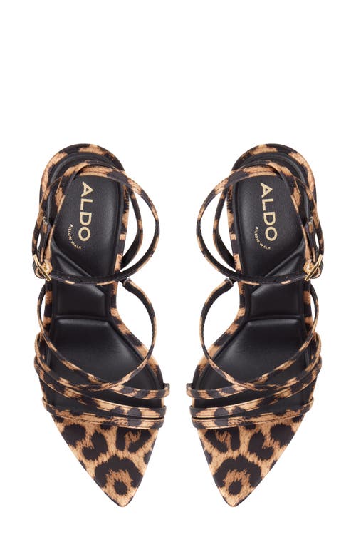 Aldo Solania Ankle Strap Pointed Toe Sandal In Multi