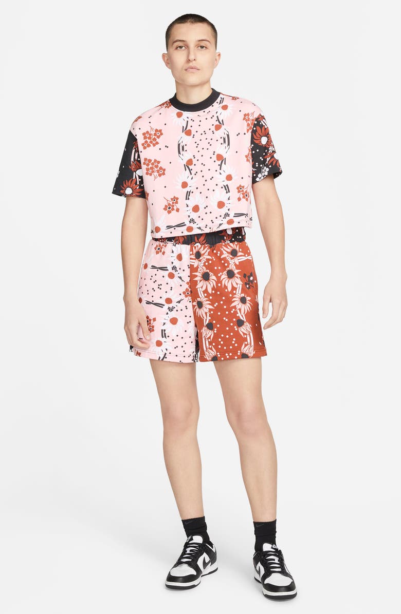 Nike Garden Party Mix Print Cotton T-Shirt, Alternate, color, 