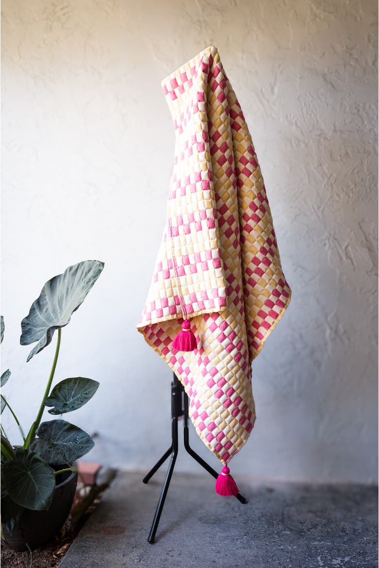 Handwoven Sujani Throw, Alternate, color, Amer