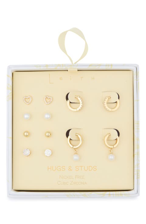 6-Pair Cubic Zirconia Earrings Set