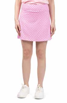 TailorByrd Geometric Floral Print Performance Skort