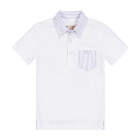 Baby Boys' Organic Jersey Polo with Seersucker, Infant