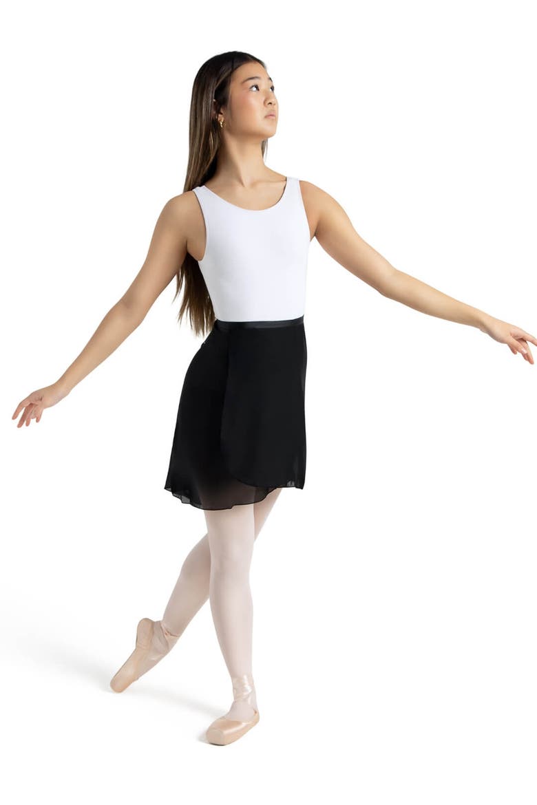 Georgette Long Wrap Skirt, Alternate, color, black