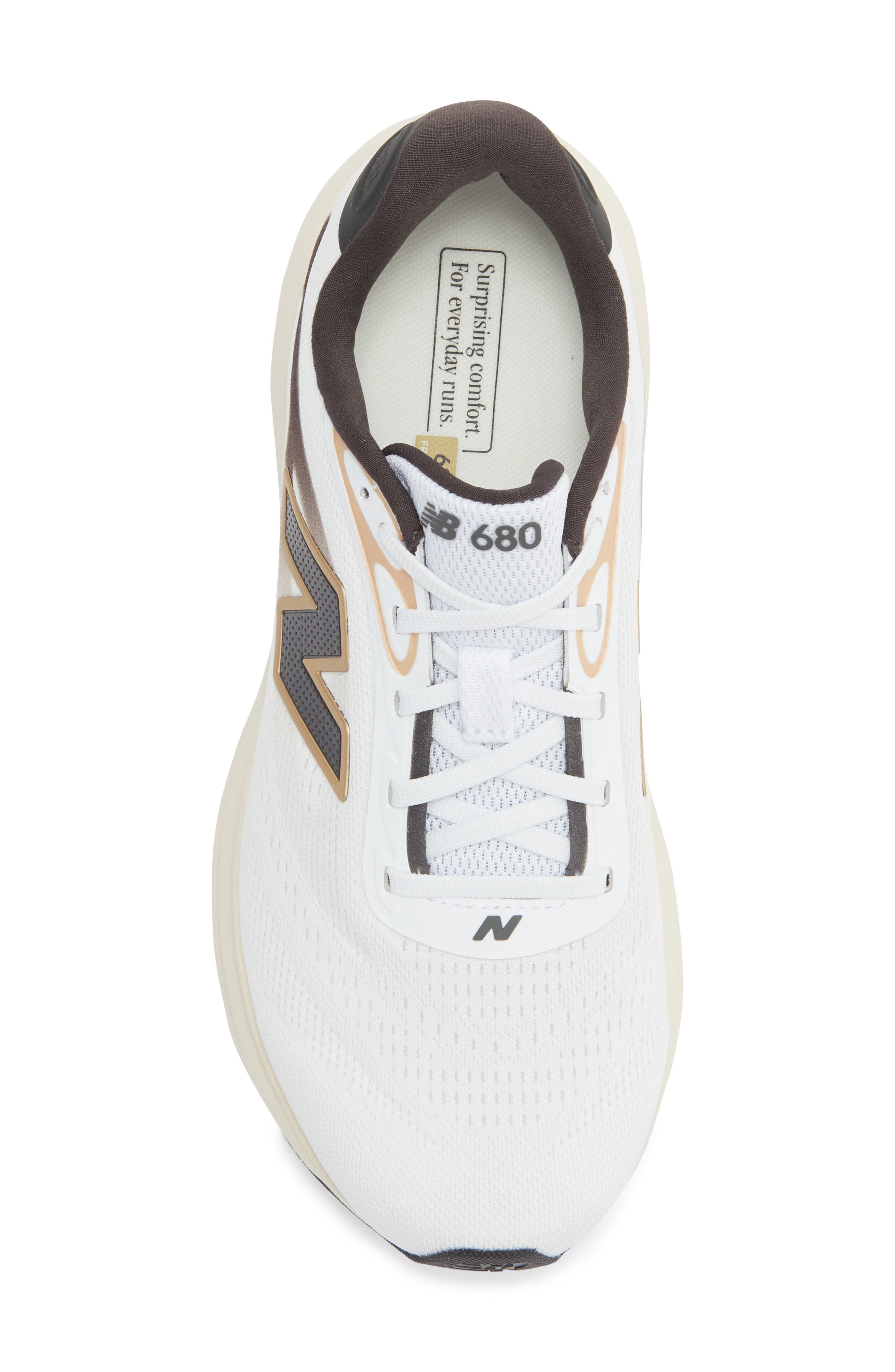 New Balance 680 Running Shoe, Alternate, color, Nb 103 White/ Faded Black