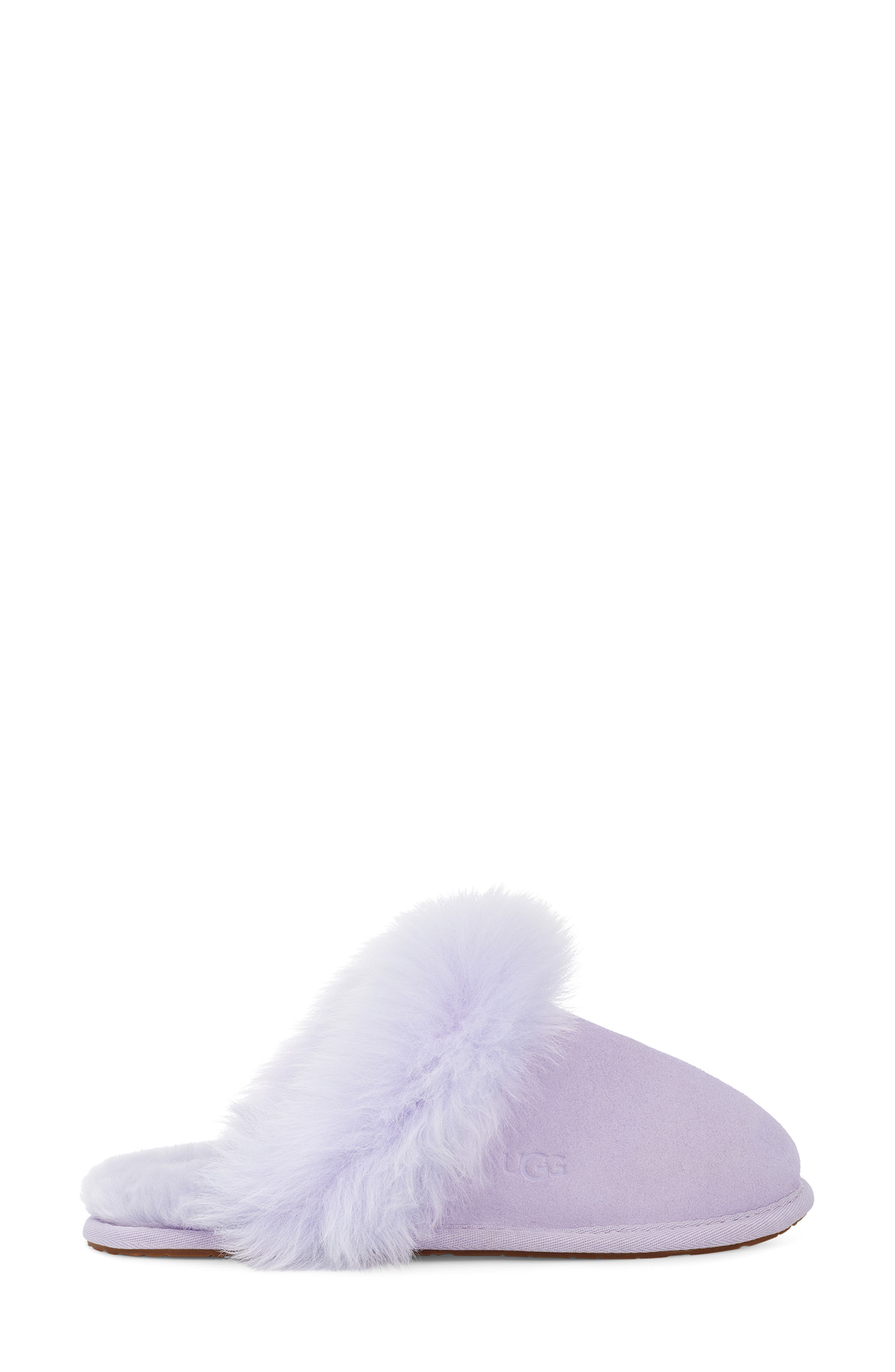 Scuff Sis Genuine Shearling Mule Slipper, Alternate, color, SAGE BLOSSOM