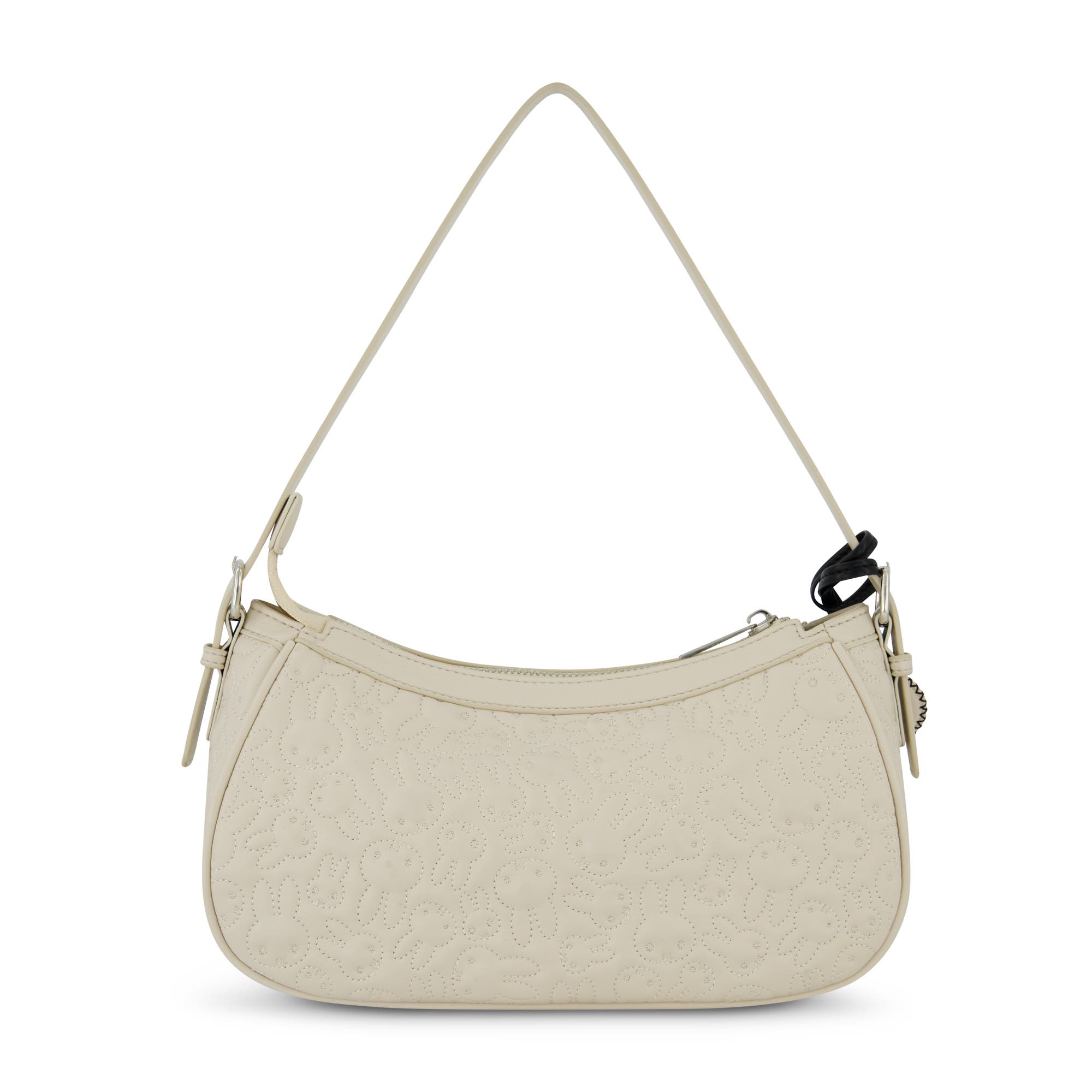 Daniele Nicole Miffy Quilted PU Shoulder Bag with Charm, Alternate, color, White