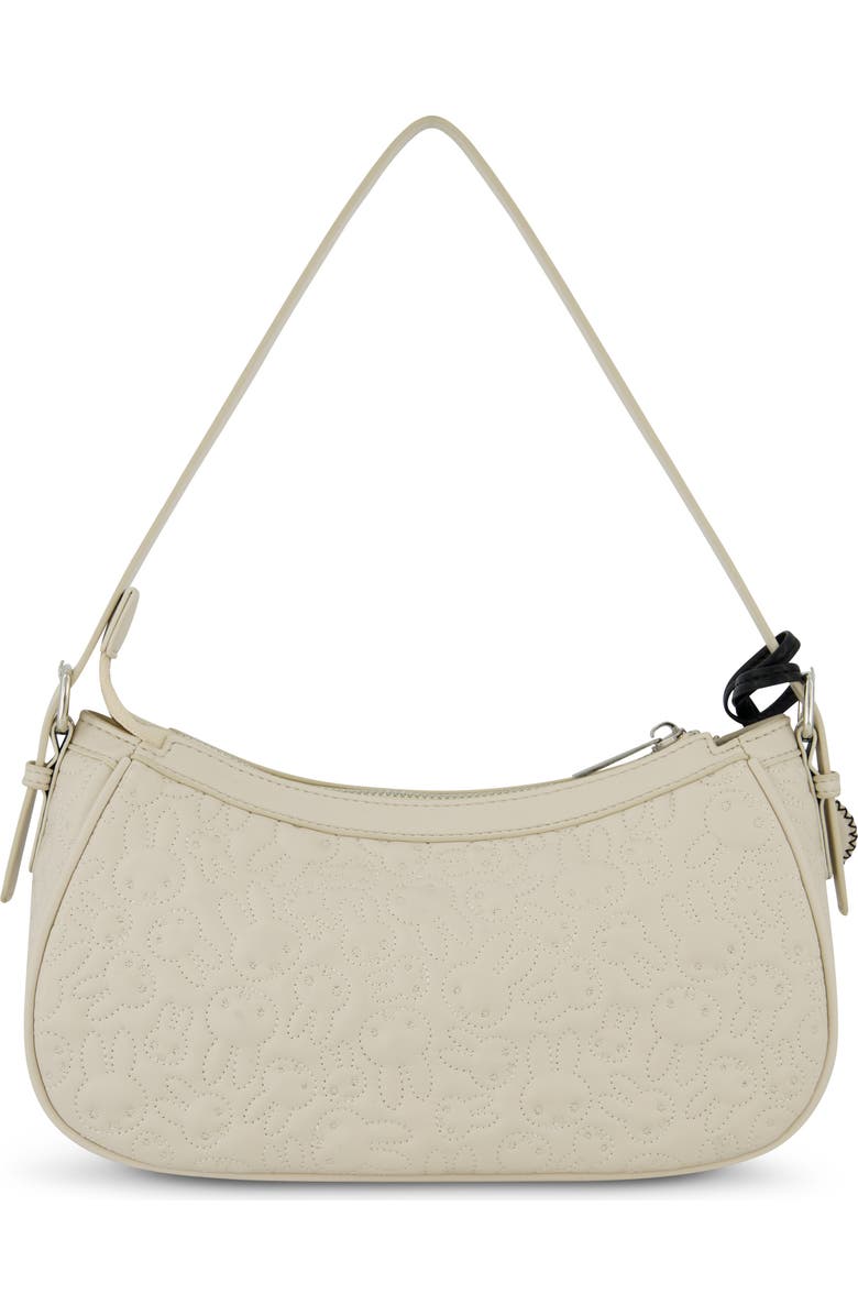 Daniele Nicole Miffy Quilted PU Shoulder Bag with Charm, Alternate, color, White
