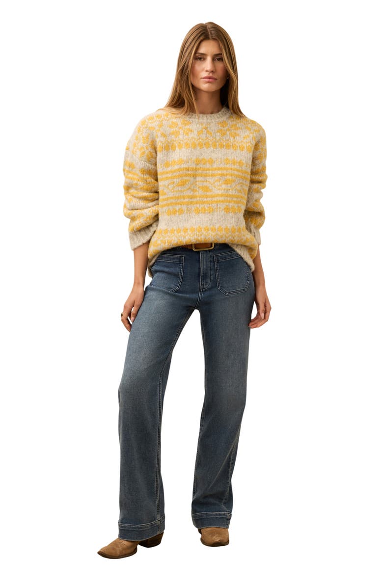 Faherty Powder Peak Alpaca Blend Crewneck Sweater, Alternate, color, Glacier Oat