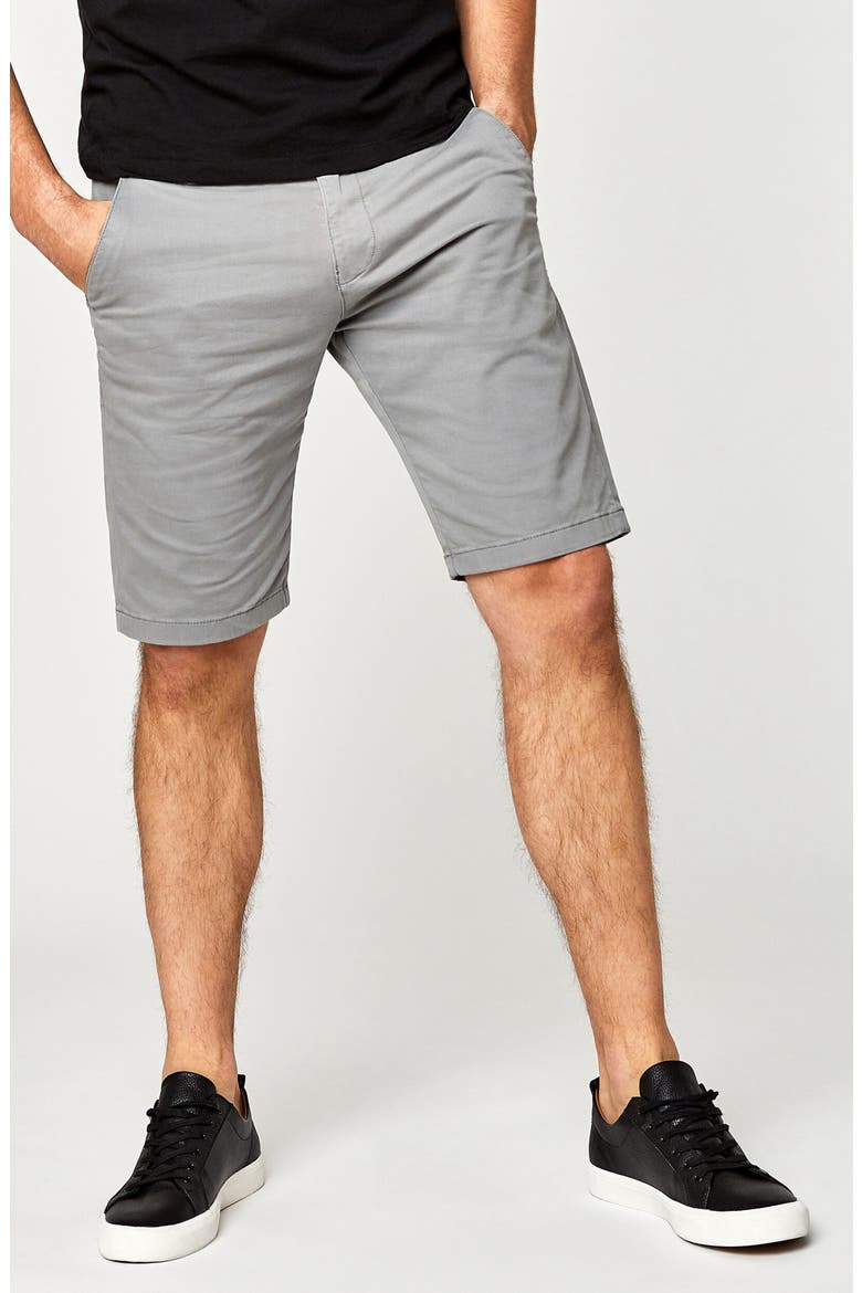 Jacob Stretch Twill Flat Front Shorts, Main, color, SHARK SKIN TWILL