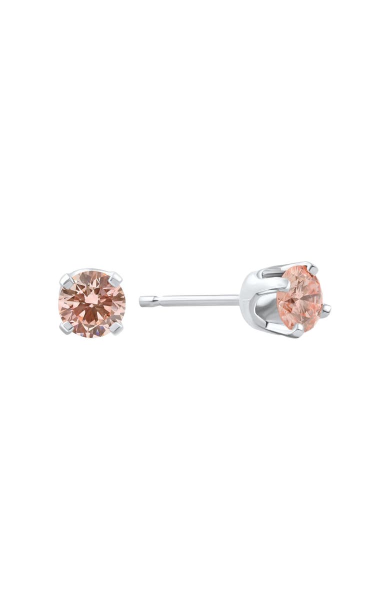 Bliss Diamond 1/3 - 1Ct Pink Diamond Studs 14k or Gold Lab Grown, Alternate, color, 