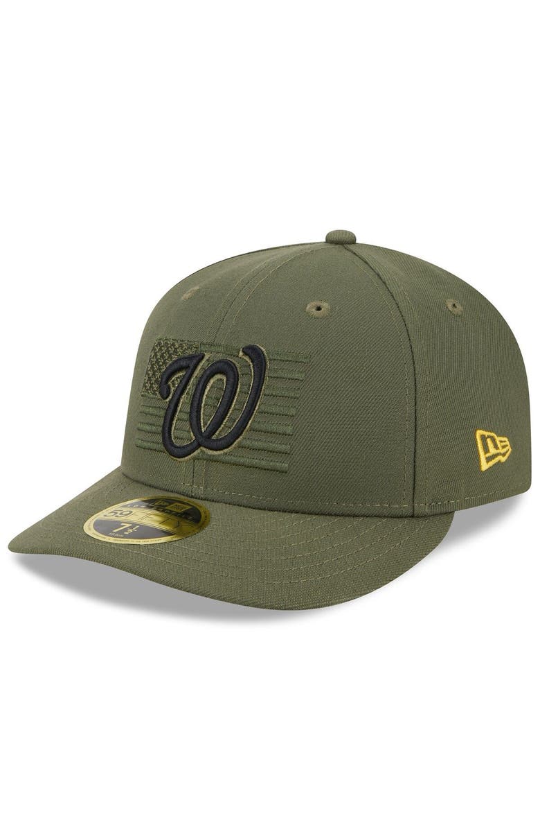 New Era Men's New Era Green Washington Nationals 2023 Armed Forces Day Low Profile 59FIFTY Fitted Hat, Alternate, color,
