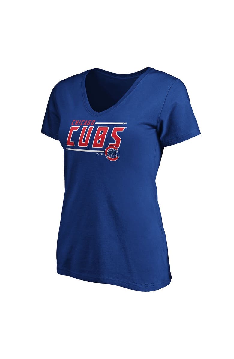 FANATICS Women's Fanatics Branded Royal Chicago Cubs Mascot In Bounds V-Neck T-Shirt, Alternate, color, 