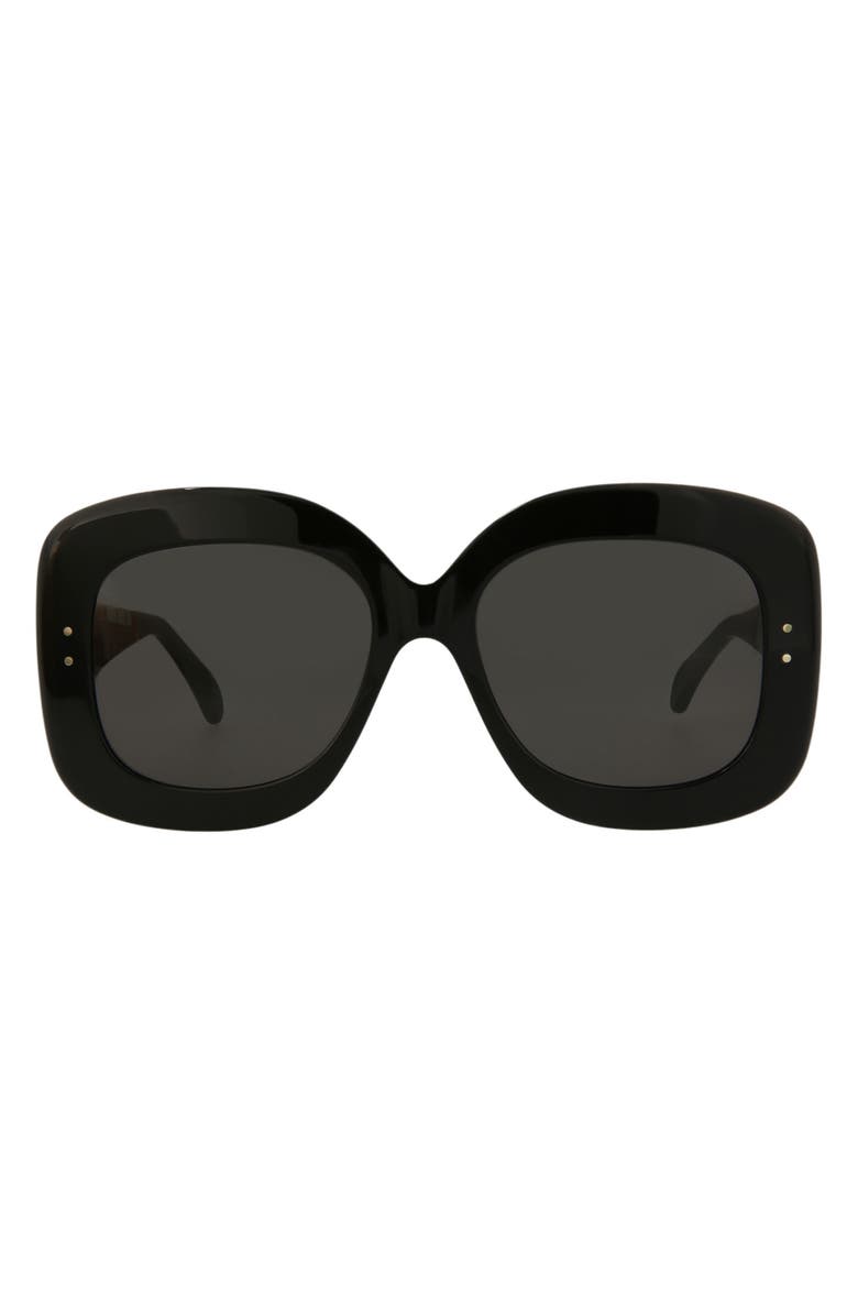 Alaïa 54mm Square Sunglasses, Main, color, 