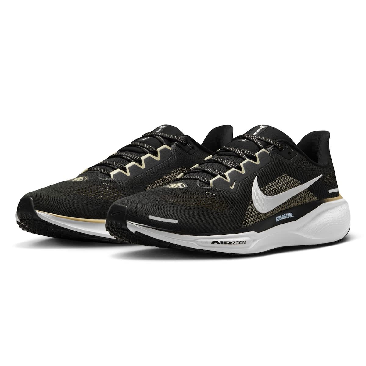 Nike Unisex Nike Black Colorado Buffaloes Zoom Pegasus 41 Running Shoes, Alternate, color, Black
