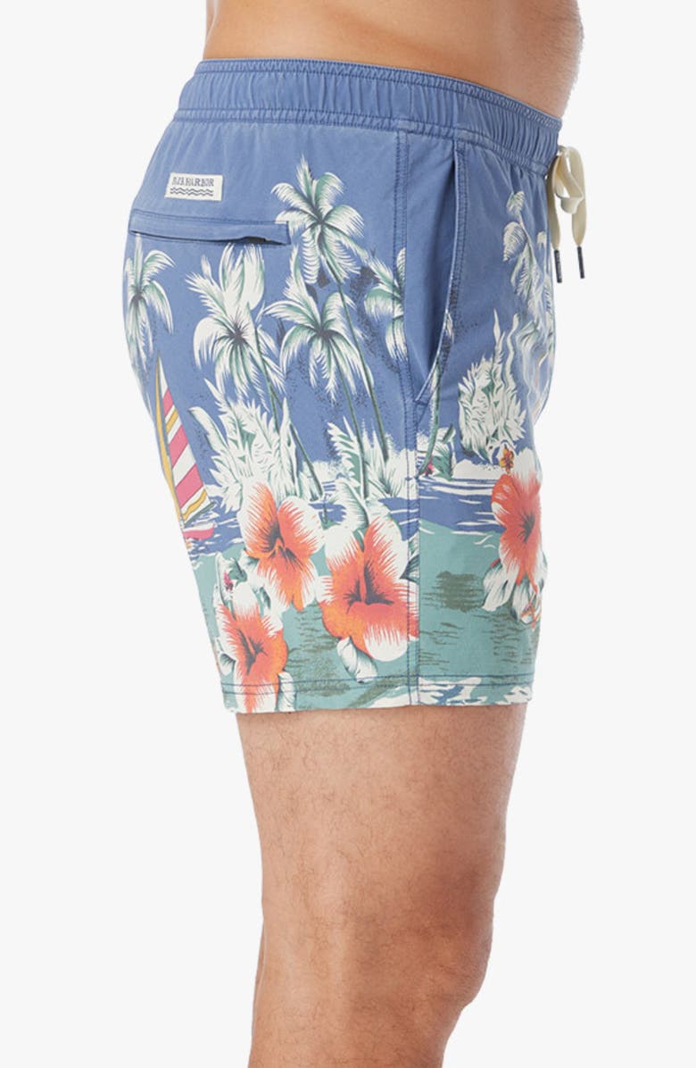 Fair Harbor The Bungalow Water Repellent Swim Trunks, Alternate, color, Island Life