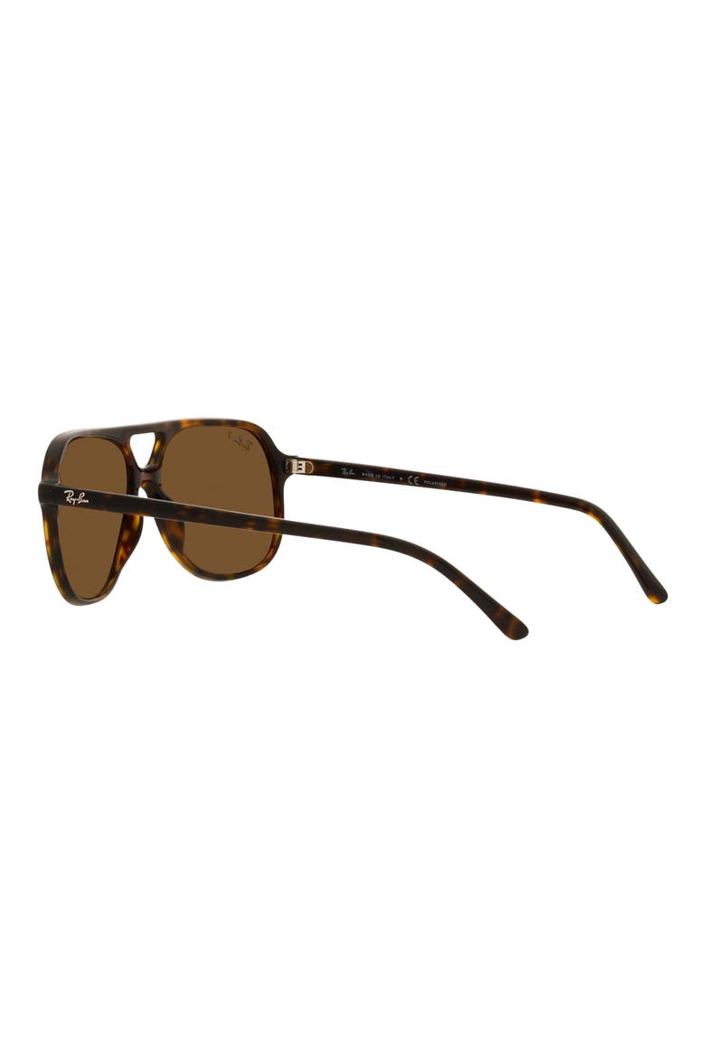 60mm Square Polarized Sunglasses, Alternate, color, HAVANA/ POLAR BROWN