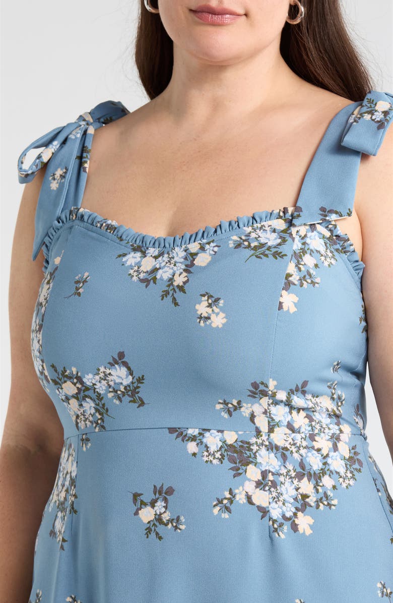 SUGARLIPS Moxie Floral Baker Tie Strap Midi Dress, Alternate, color,