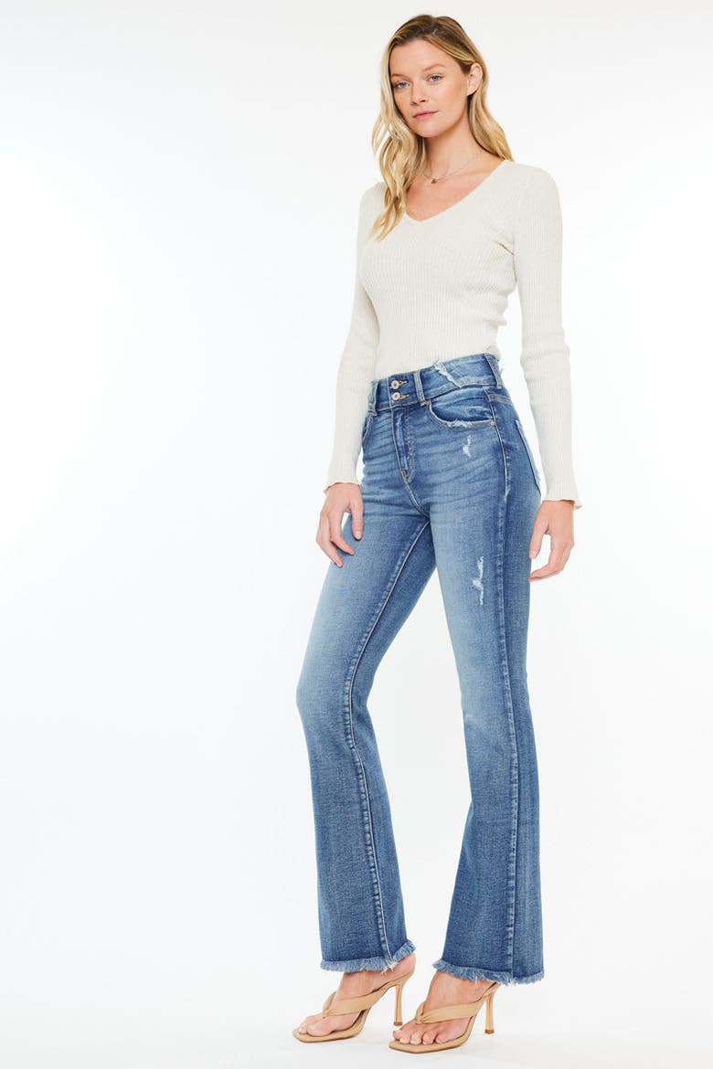 Ruby High Rise Bootcut Jeans, Alternate, color, Medium Wash