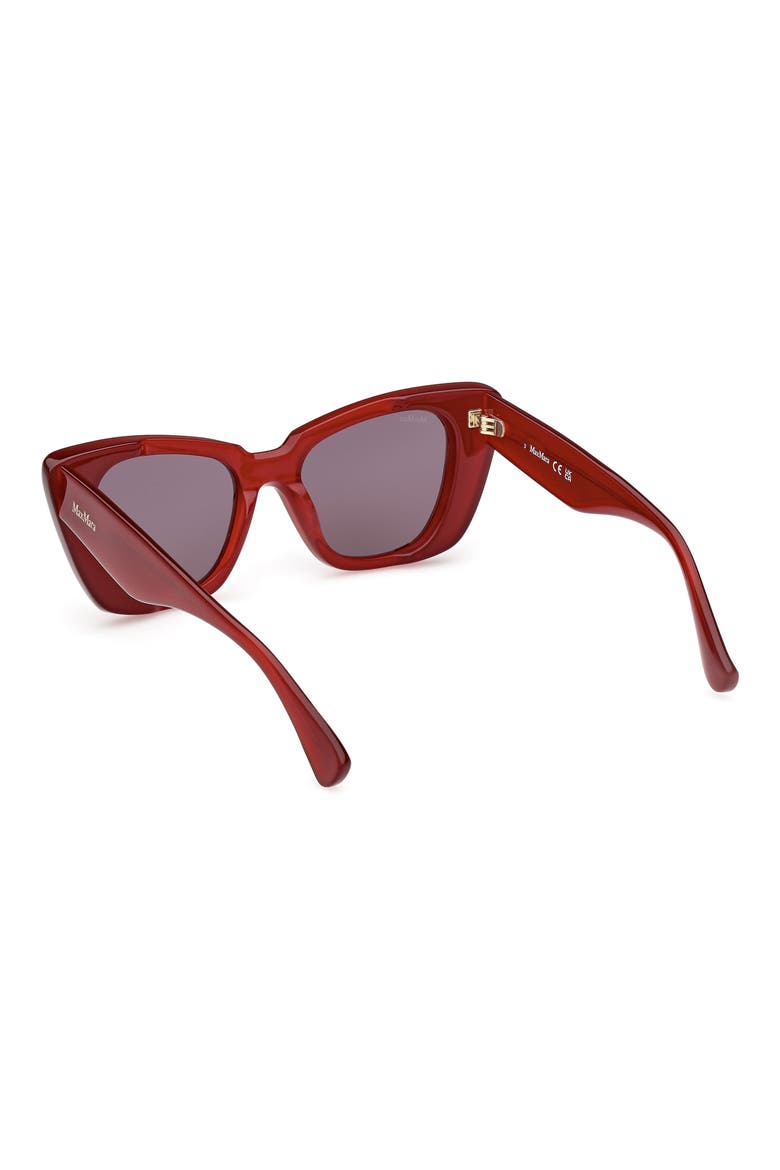 Glimpse5 50mm Polarized Butterfly Sunglasses, Alternate, color, SHINY RED / SMOKE