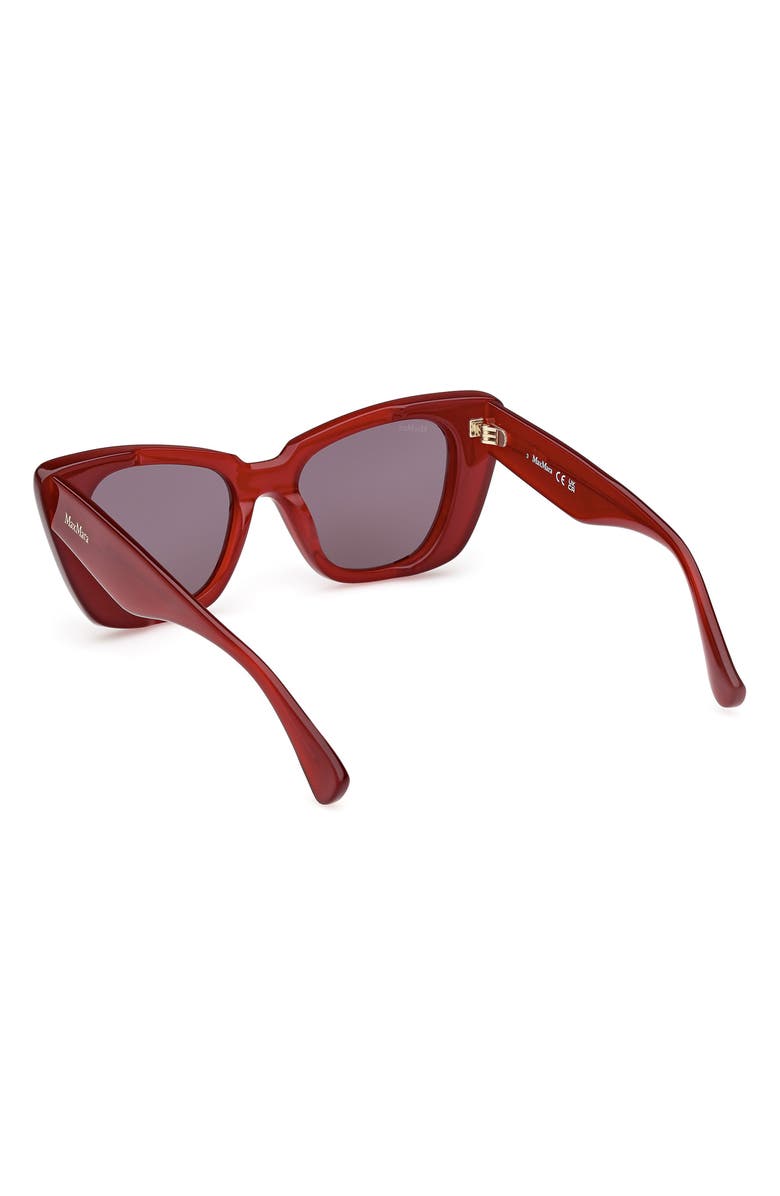 Max Mara Glimpse5 50mm Polarized Butterfly Sunglasses, Alternate, color, Shiny Red / Smoke