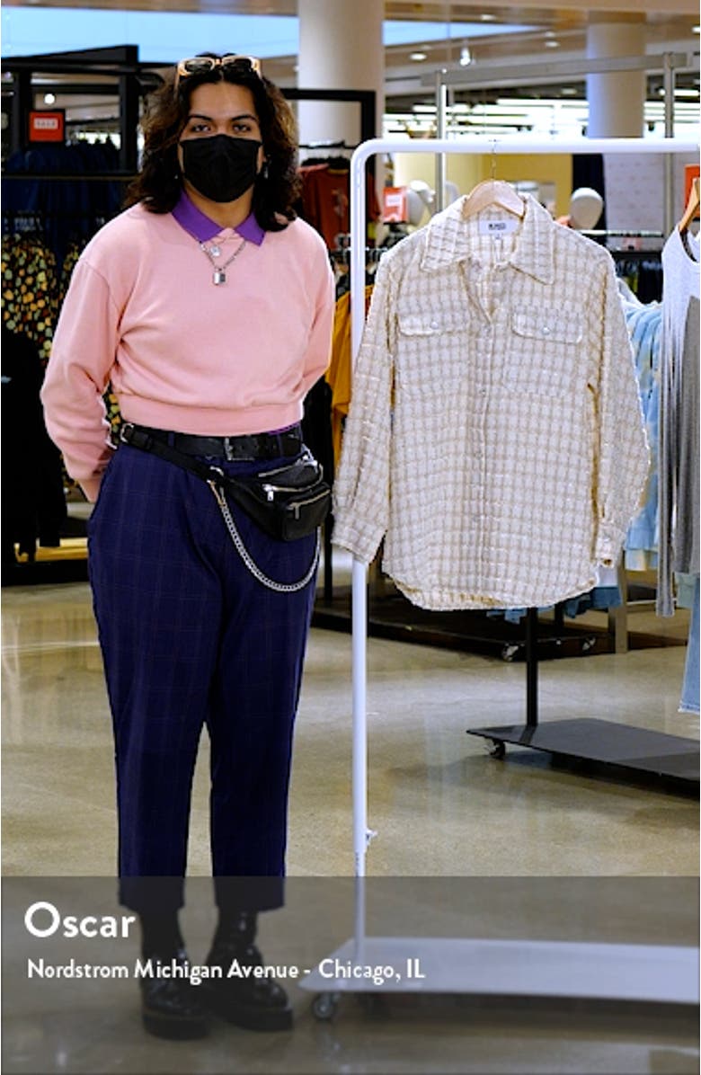 The Nevermind Plaid Bouclé Shacket, sales video thumbnail