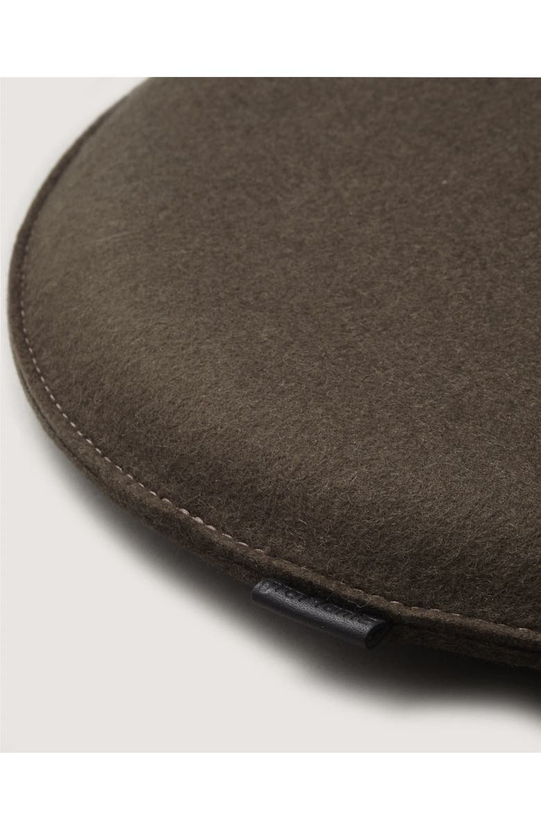 Graf Lantz Zabuton Merino Wool Round Seat Cushion, Alternate, color, Tobacco