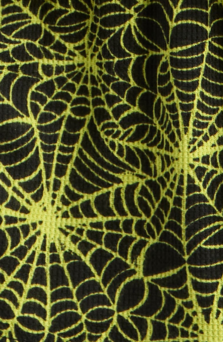 Nordstrom Kids' Two-Piece Henley Short Pajamas, Alternate, color, Black- Black Neon Web