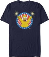 The Simpsons Men's The Simpsons Festive Homer Portrait Graphic T-Shirt