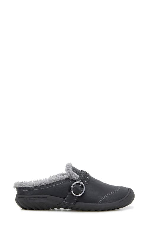 Jbu Riley Faux Shearling Lined Slipper In Black